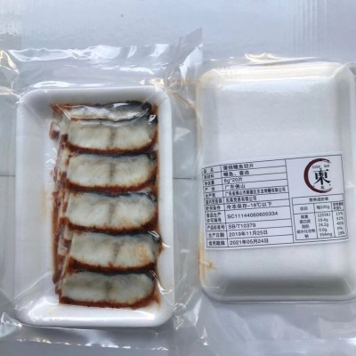 厂家直供寿司鳗鱼片冷冻即食6g8g蒲烧鳗鱼切片东英商用食材批发50盒图2