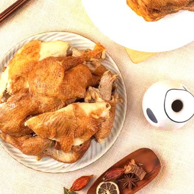 山东特产弘圣斋扒鸡开袋即食500g网红熟食烧鸡 德州五香脱骨扒鸡图3