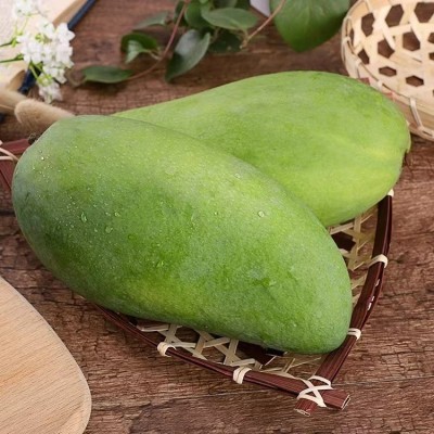 越南大青芒 新鲜水果 果大肉多 大芒果青皮芒果 大脸芒果肉厚香甜图5