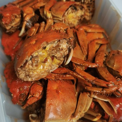 香辣切蟹香辣蟹堂食商用爆款可批发500g盒装螃蟹原味蟹大闸蟹原味图5