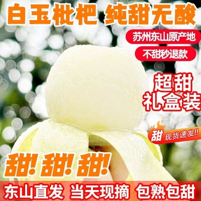 苏州东山正宗白玉枇杷鲜果应季现摘新鲜大果超甜白沙琵琶孕妇礼盒图3
