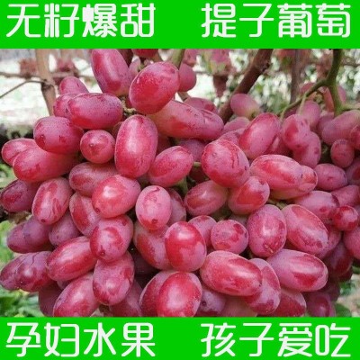 新鲜无籽提子葡萄孕妇水果应季现摘超甜克伦生红提一箱一件代发图2