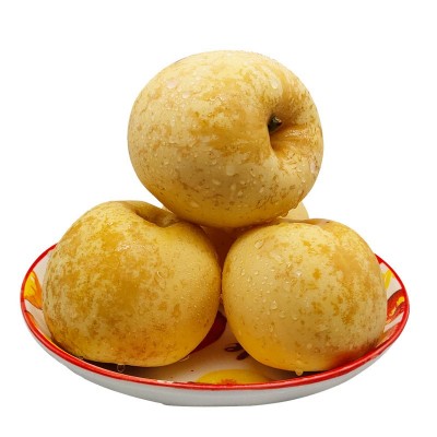 网纹山东烟台黄金奶油富士苹果脆甜多汁批发现摘现发黄金富士苹果图5