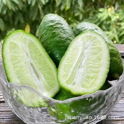 海南无籽香水柠檬新鲜奶茶店专用批发长条青柠檬一级包邮子弹头5图3