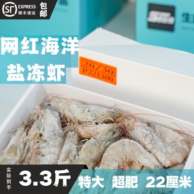 203040桑塔盐冻虾厄瓜多尔白虾海捕大虾基围虾冷冻新鲜大虾鲜活虾图2