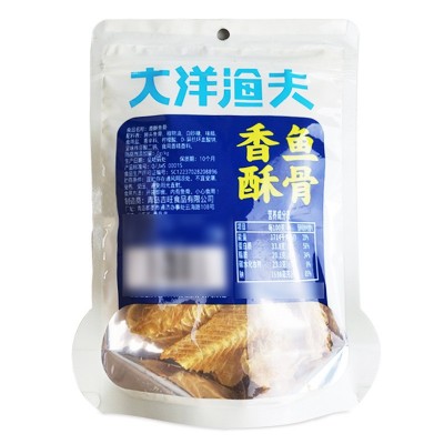 大洋渔夫香酥鱼骨头60g网红即食烤鱼排鱼刺海鲜零食特产鱼骨酥粒图4