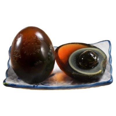 四川长林松花蛋无铅溏心土鸭松花皮蛋绵竹特产手工包泥严选图5