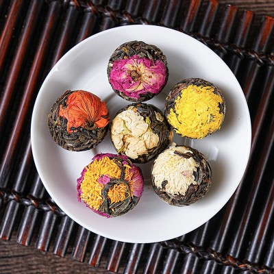 批发 云南普洱茶生茶龙珠 玫瑰百合牡丹茉莉菊花茶龙珠 散装500克图3