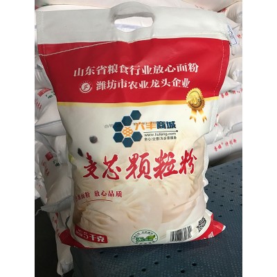 鲁潍小麦面粉厂家 麦粉家用面粉25kg 鲜面王 水饺粉 雪花粉图2
