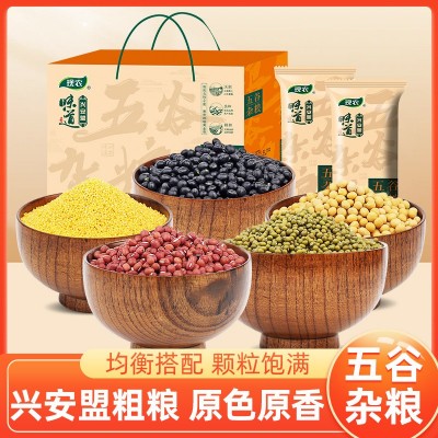 现农五谷杂粮3.1kg红豆高粱米小米黑米玉米渣黑豆黄豆杂粮礼盒图2
