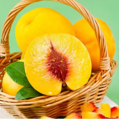 山东/陕西 红心锦绣黄桃5斤水蜜桃子 香甜爆汁黄肉新鲜应季水果图2