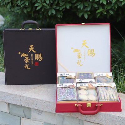 大连特产海参鲍鱼鱼胶大六拼高端礼盒批发送长辈滋补品图5