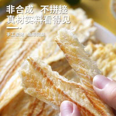 鳕鱼片炭烤鱼片手撕鱼干孕妇儿童即食休闲海鲜味零食小吃整箱十斤图4
