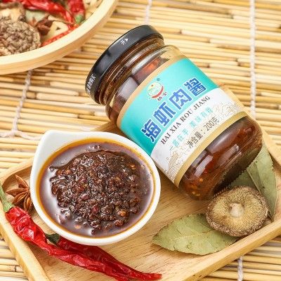 海虾肉酱 精全辣椒酱海鲜虾酱速食火锅蘸调料下饭拌饭酱一件代发图2