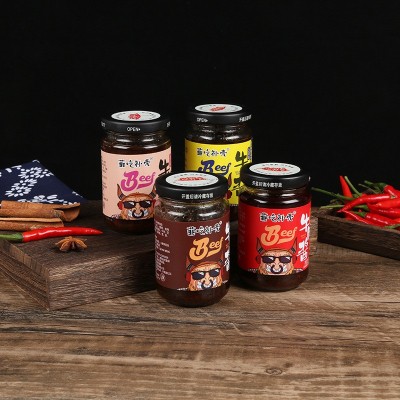 葛福记 暴下饭牛肉辣椒酱下饭四种口味酱调味品200g调味品批发图3