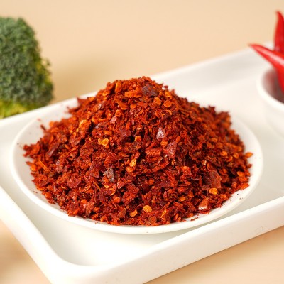 万事宏特类红油喷香辣椒面500g/5kg中粗特红特香中辣型油辣子商用图3