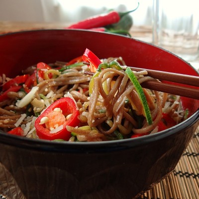 农家御品荞麦面1000g冷面拌面莜面杂粮挂面袋装一箱12包批发图2