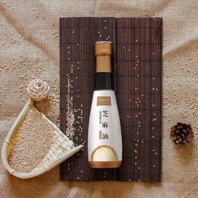 顶志 芝麻油 芝麻香油 调味 麻油 纯压榨香油 芝麻酱 礼盒装图4