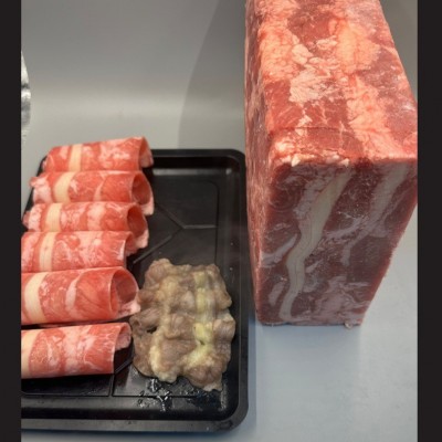 源头厂家相间肥牛批发新鲜牛肉卷50斤牛肉砖火锅食材商用一件代发图3