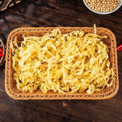 零售豆皮厂家干货山东豆制品素食斋菜蛋白肉大豆素肉油豆皮 豆皮丝图3