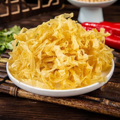 零售豆皮厂家干货山东豆制品素食斋菜蛋白肉大豆素肉油豆皮 豆皮丝图5