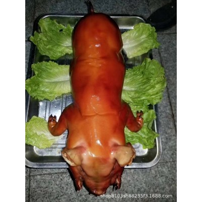现杀整只新鲜大茶乳猪冰鲜小乳猪脆皮烤乳猪小香猪小猪仔酒店宴会图3