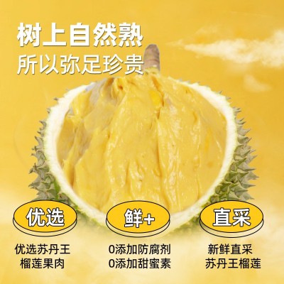 马来西亚D24苏丹王榴莲果肉泥 纯果肉泥冷冻榴莲烘焙原料餐饮商用图2