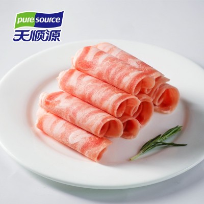 天顺源羔羊肉片500g 火锅炒菜冷冻食材 清真羊肉片羊肉卷涮肉图3