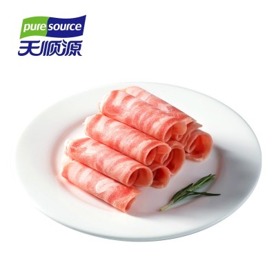 天顺源羔羊肉片500g 火锅炒菜冷冻食材 清真羊肉片羊肉卷涮肉图4