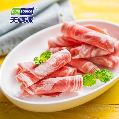 天顺源天字号精制羔羊排卷2.5kg/卷火锅羊肉片冷冻羊肉清真批发图4