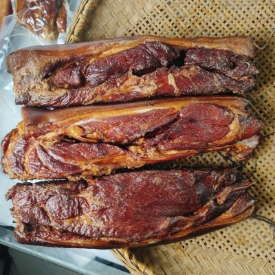 湖南特产 烟熏偏瘦腊前腿肉手工古法柴火烟熏老腊肉腌制咸肉500g图2