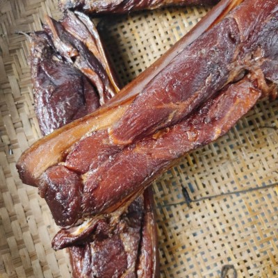 湖南特产 烟熏偏瘦腊前腿肉手工古法柴火烟熏老腊肉腌制咸肉500g图3
