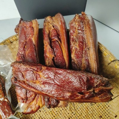 湖南特产 烟熏偏瘦腊前腿肉手工古法柴火烟熏老腊肉腌制咸肉500g图5