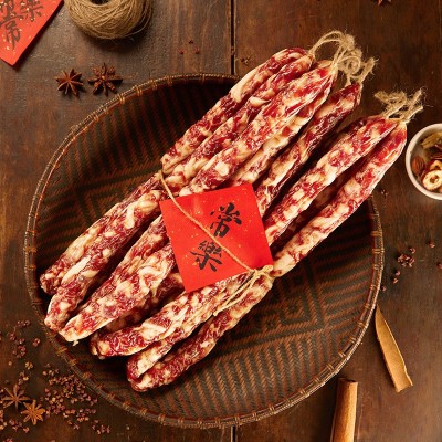 安徽特产香肠腊肠支持定制规格可选风干纯猪肉卫食园28年批发图2