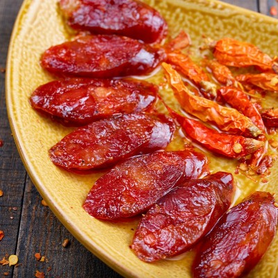 厂家批发今荣四川麻辣腊肠 真空包装川味荔枝木熏三七肥瘦腊肉肠图3