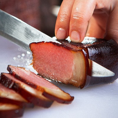 四川烟熏后腿肉 农家柴火熏制黑黄二刀肉川味腌腊肉特产厂家批发图4