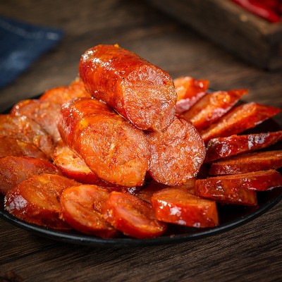 厂家贴牌代发 四川烟熏麻辣香肠 川味熏制腌腊肉腊肠辣肠年货批发图2