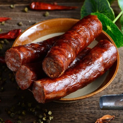 四川烟熏腊肠麻辣香肠四川特产五香广味厂家批发一件代发中秋送礼图4