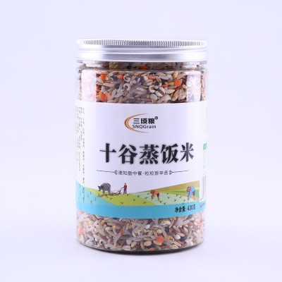三顷粮 五谷多谷蒸饭米 杂粮糙米粗粮饭 藜麦黑紫米饭 500克桶图3