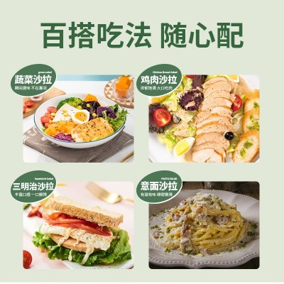 批发0蔗糖添加低脂轻食水果蔬菜芝麻沙拉酱健身酱料烘焙酱沙拉汁图2