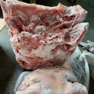 【批发供应】八成熟熟猪连块|卤猪头肉半成品|去毛干净|20斤/件图4