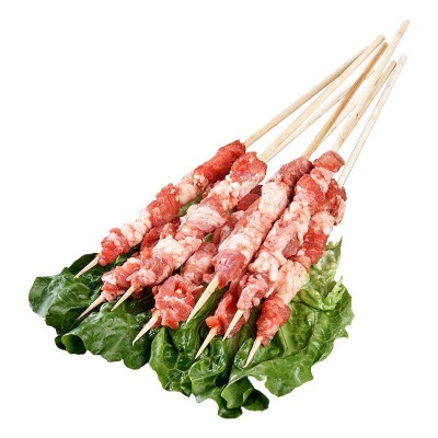 牛肉串 烧烤半成品炸串串食材牛肉串 批发真鲜见冷冻腌制牛肉500g图5