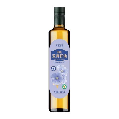 【整箱批发价】有机亚麻籽油500ml×20瓶一级物理压榨冷烹两用油图5