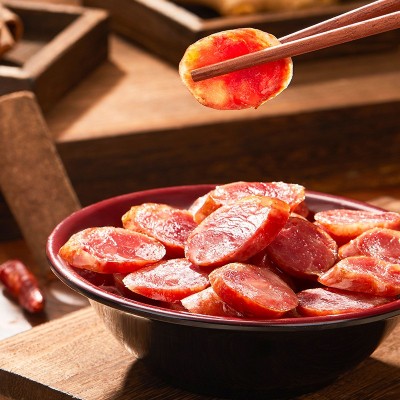 蜀鼎乐广味香肠500g四川腊肠特产风干麻辣香肠自制川味烟熏腊肉图5