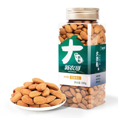 新农哥大颗粒巴旦木仁罐装原味杏仁美国加州坚果仁零食坚果扁桃仁图5
