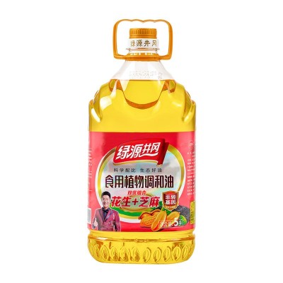 绿源井冈花生芝麻食用植物调和油5L物理压榨食用油一件代发图4