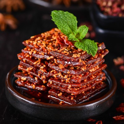 老川东麻辣味猪肉脯 休闲食品零食 猪肉干独立小包装100g 一件代发图3