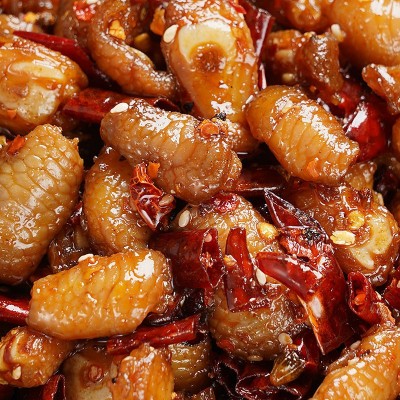 四川特产美食冷吃鸡脚筋厂家直销一件代发另售兔头兔腿鹌鹑猪图2