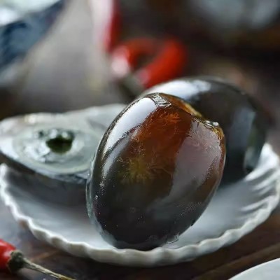 楚丹松花蛋大个溏心无铅工艺恒温腌制休闲小吃凉拌官方厂家批发价图4