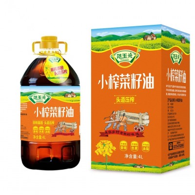 批发4L小榨菜籽油农家纯正无添加菜籽油礼品礼盒装商用浓香形菜籽图5